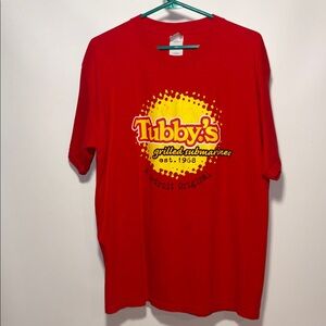 Gildan Red Graphic T-Shirt with Tubby's Design